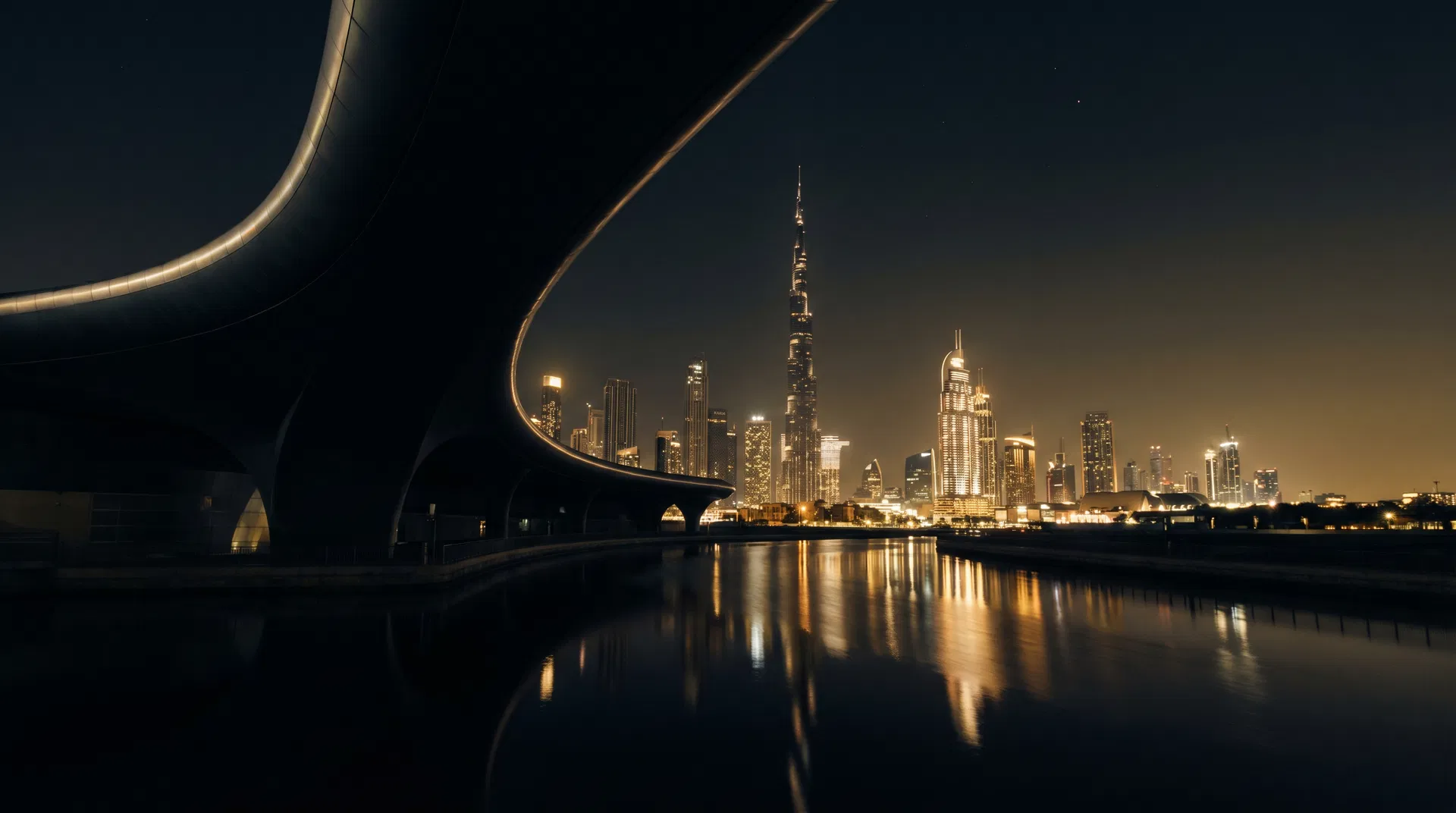 Dubai skyline at night
